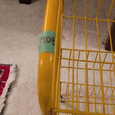 Lot 708: Vintage Yellow Cart