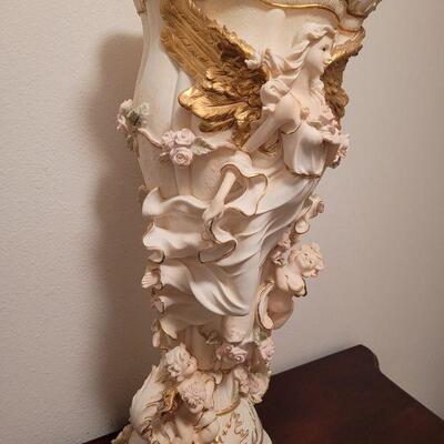 Lot 728: Plaster Angel Vase