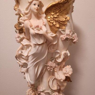 Lot 728: Plaster Angel Vase