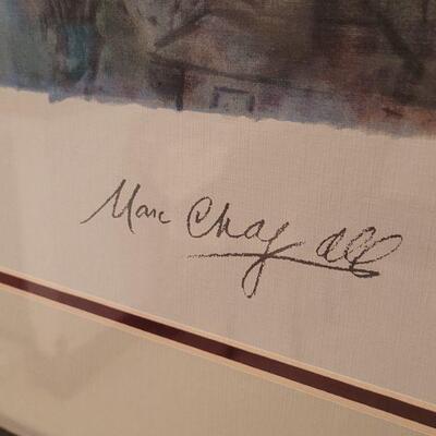 Lot 729: Marc Chagall Limited Edition Pencil Numbered Lithograph "Floral Bouquet" Facsimile Signature with Certificate of...