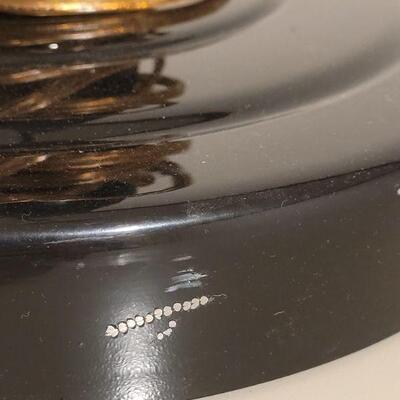 Lot 747: Mid Century Modern Black & Gold Eyeball Adjustable Lamp