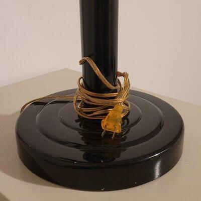 Lot 747: Mid Century Modern Black & Gold Eyeball Adjustable Lamp