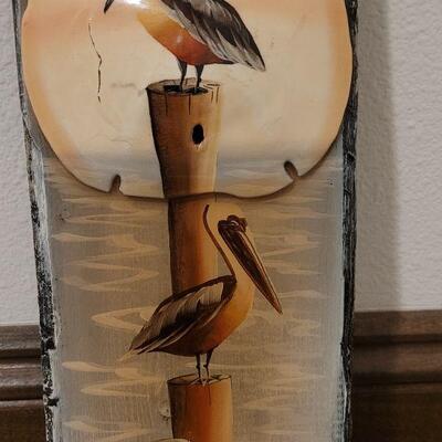 Lot 749: Signed Handpainted Wall Sculpture 