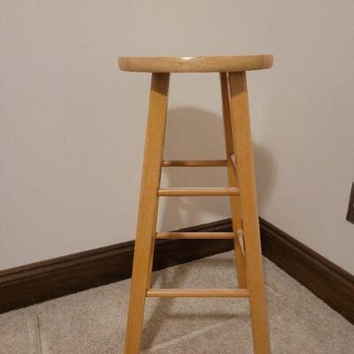 Lot 755: Wood Stool with Removable Pad