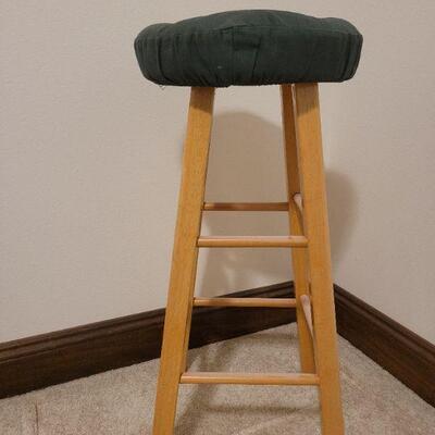 Lot 755: Wood Stool with Removable Pad
