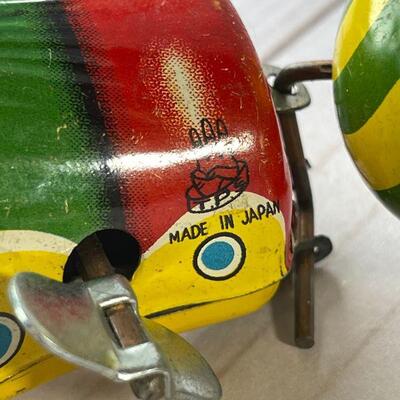 LOT 107  VINTAGE TIN LITHO TOYS JAPAN CATERPILLAR & BUTTERFLY 