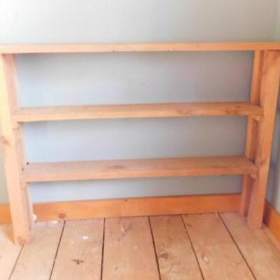 Hand Crafted Window Table with Shelves 43