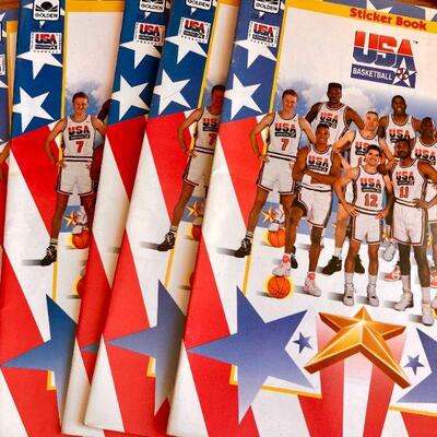 OLY 113 DREAM TEAM OLYMPIC POSTERS BARCELONA 1992 MICHAEL JORDAN MAGIC JOHNSON USA BASKETBALL