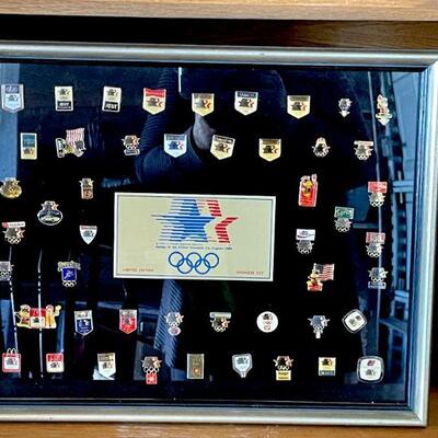 OLY 114  1984 OLYMPICS LOS ANGELES CORPORATE SPONSORS FRAMED SET LIMITED EDITION 