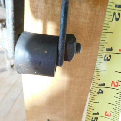 Vintage Wood Single Barn or Nautical Pulley with Hook