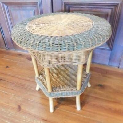 Rattan Wicker Round Side Table 22