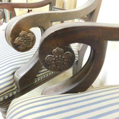 Set of Two Walnut Formal Chairs 