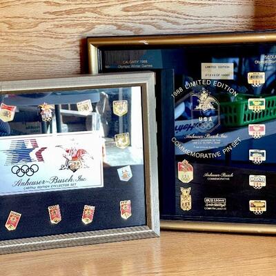 OLY 119  OLYMPIC PIN SETS ANHEUSER -BUSCH & BUDWEISER STEIN  