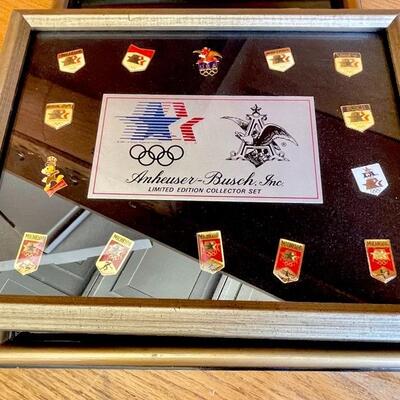 OLY 119  OLYMPIC PIN SETS ANHEUSER -BUSCH & BUDWEISER STEIN  