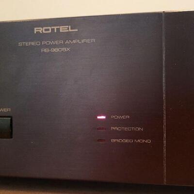 Lot 771: Vintage ROTEL RB-980BX Stereo Power Amplifier TESTED A+