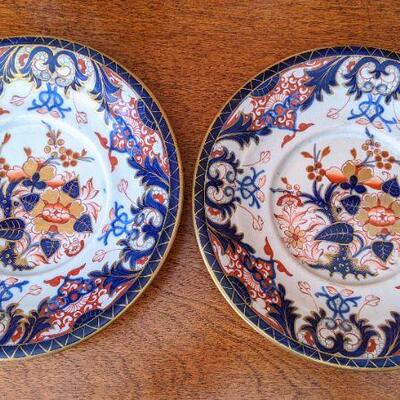 2 Antique Royal Crown Derby Bloor Imari / Kings Pattern Covered Sauce Tureens Lids Underplates 1825-1848