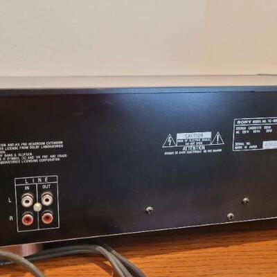 Lot 774: Vintage SONY TC-WR90ES Stereo Cassette Deck w/ Simulated Wood Cabinet TESTED A+ 