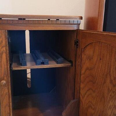Lot 778: Vintage Media Center Storage Cabinet 