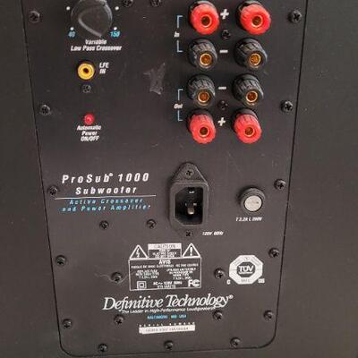 Lot 787: DEFINITVE TECHNOLOGY PRO SUB 1000 Subwoofer TESTED A+