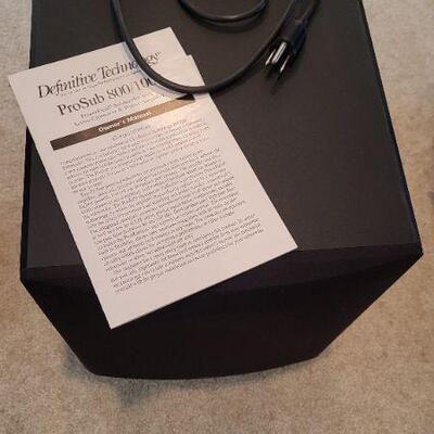 Lot 787: DEFINITVE TECHNOLOGY PRO SUB 1000 Subwoofer TESTED A+