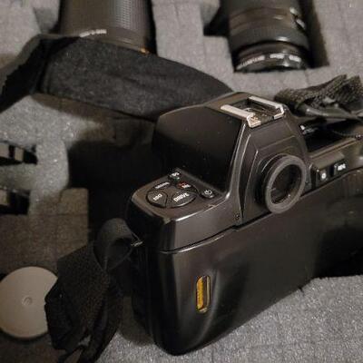 Lot 797: Vintage NIKKON 8008S 35mm Camera w/ (2) Lenses, TUNDRA Hard Carry Case and MORE!