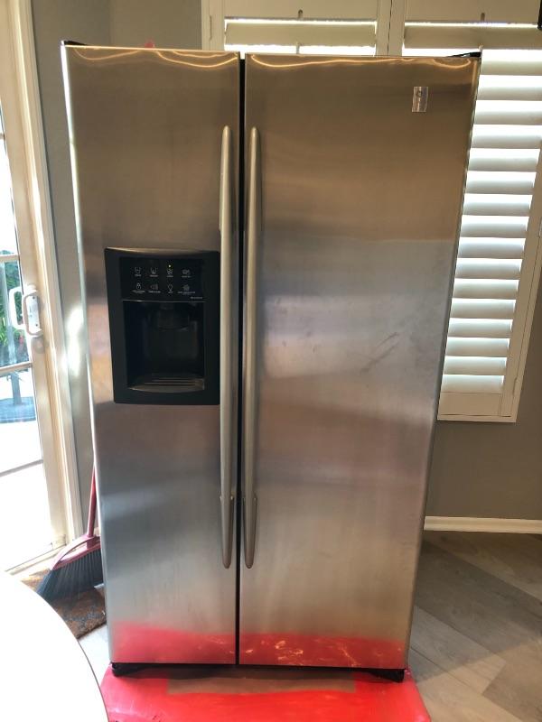 GE Profile Side by Side Refrigerator with ice and water stainless steel