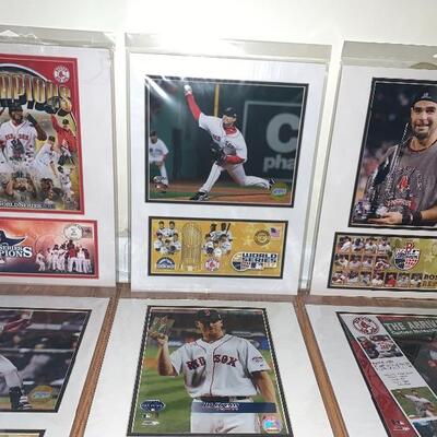 Lot of 6 Boston Ted Sox Photo/Poster & Cancelled Stamp Card