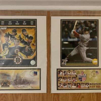 Lot of 3 - 1 New England Patriots, 1 Boston Bruins & 1 Boston Red Sox Photo/Poster