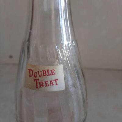 1128 = Vintage Double Treat Soda Bottle
