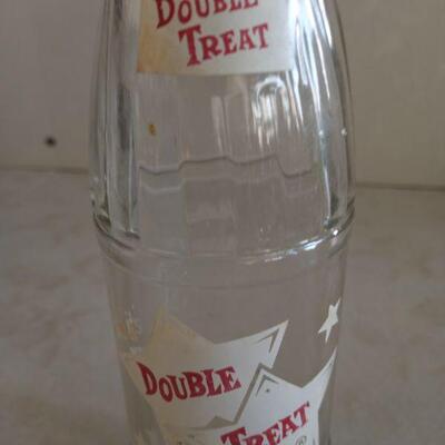 1128 = Vintage Double Treat Soda Bottle
