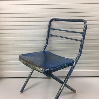 1144 = Vintage Child's Metal Chair