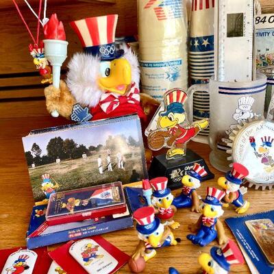 OLY 127  LARGE GROUP OF SAM THE EAGLE 1984 OLYMPICS SOUVENIRS LOS ANGELES 