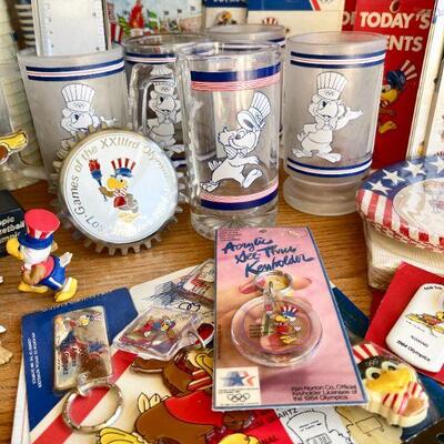 OLY 127  LARGE GROUP OF SAM THE EAGLE 1984 OLYMPICS SOUVENIRS LOS ANGELES 