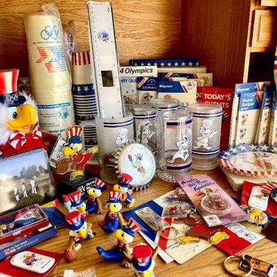 OLY 127  LARGE GROUP OF SAM THE EAGLE 1984 OLYMPICS SOUVENIRS LOS ANGELES 