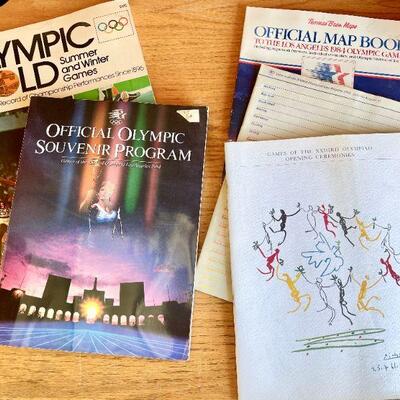 OLY 140  GROUP OF OLYMPIC PROGRAMS RECORDS MAP & OPENING CEREMONIES 1984 SUMMER GAMES