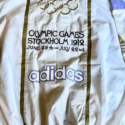 OLY 147  RARE ADIDAS 1972 MUNICH OLYMPICS TRACK PULL OVER STOCKHOLM 1912 SIZE S 