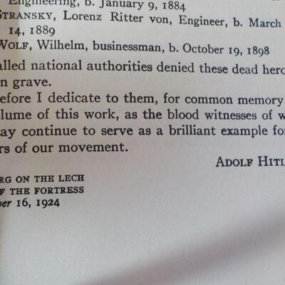 " 1939 Edition of Mein Kampf", By Adolf Hitler