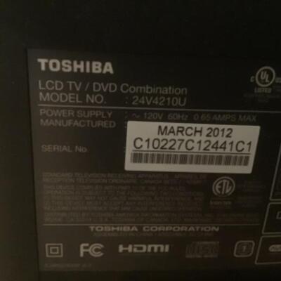 P - 1114. Toshiba 24â€ Television 