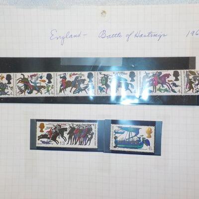 " Rare England stamps " : Battle of Hastings hinged stamps.