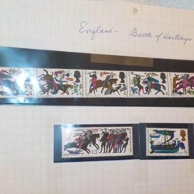 " Rare England stamps " : Battle of Hastings hinged stamps.