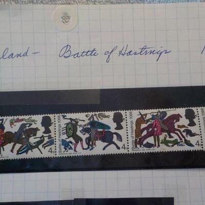 " Rare England stamps " : Battle of Hastings hinged stamps.