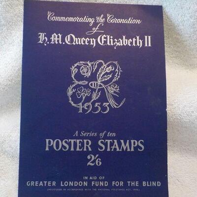 " H.M. Queen Elizabeth 11 1953 / Series of ten Poster Stamps.
