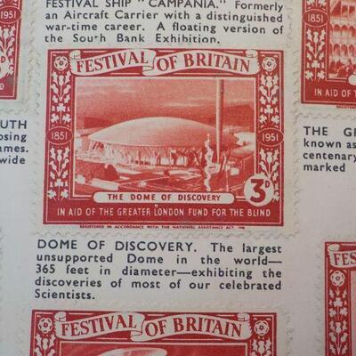 " Festival Of Britain Commemorative Poster Stamps." 1951