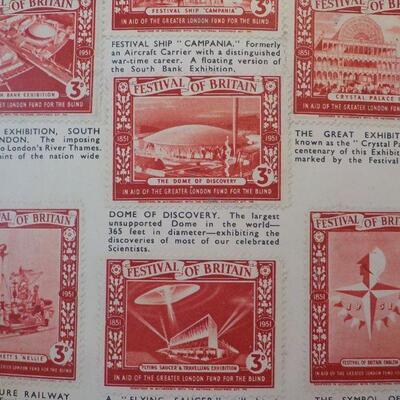 " Festival Of Britain Commemorative Poster Stamps." 1951
