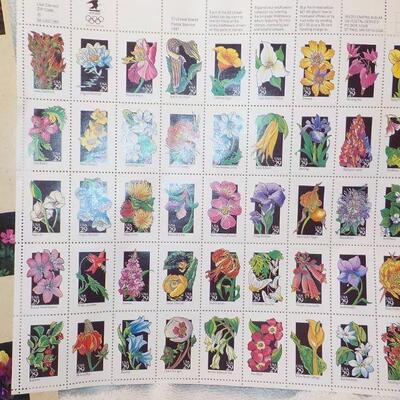 " Hinged Wild Flowers Commemorative Series issued 1992."