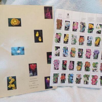 " Hinged Wild Flowers Commemorative Series issued 1992."