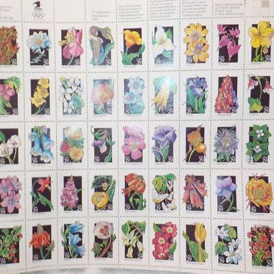 " Hinged Wild Flowers Commemorative Series issued 1992."