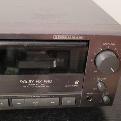 Lot 859: JVC TD W707 Dolby HX Pro Double Cassette 
