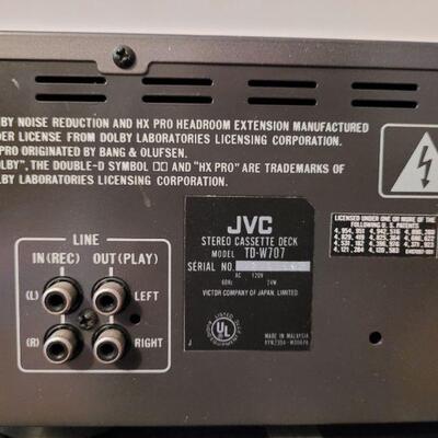 Lot 859: JVC TD W707 Dolby HX Pro Double Cassette 
