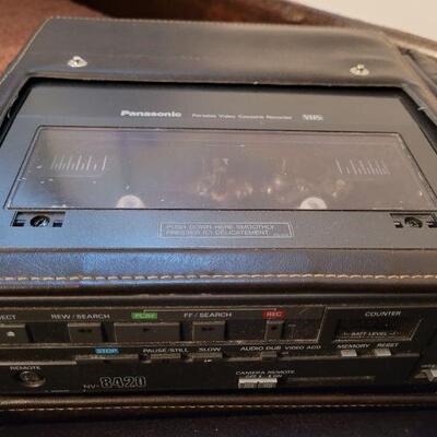 Lot 861: Vintage Panasonic 8420 Portable Stereo VHS Cassette Recorder 
